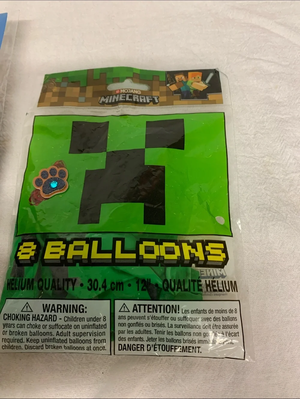 Minecraft 10 Pc Party Decorations set NEW Balloon banner Tablecover 8 Balloons